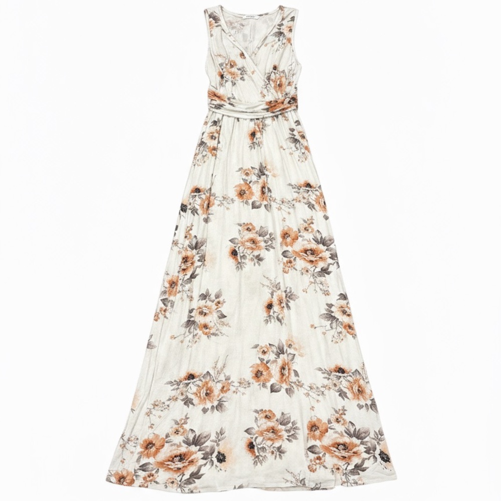 12pm Mon Ami neutral floral maxi women’s size large